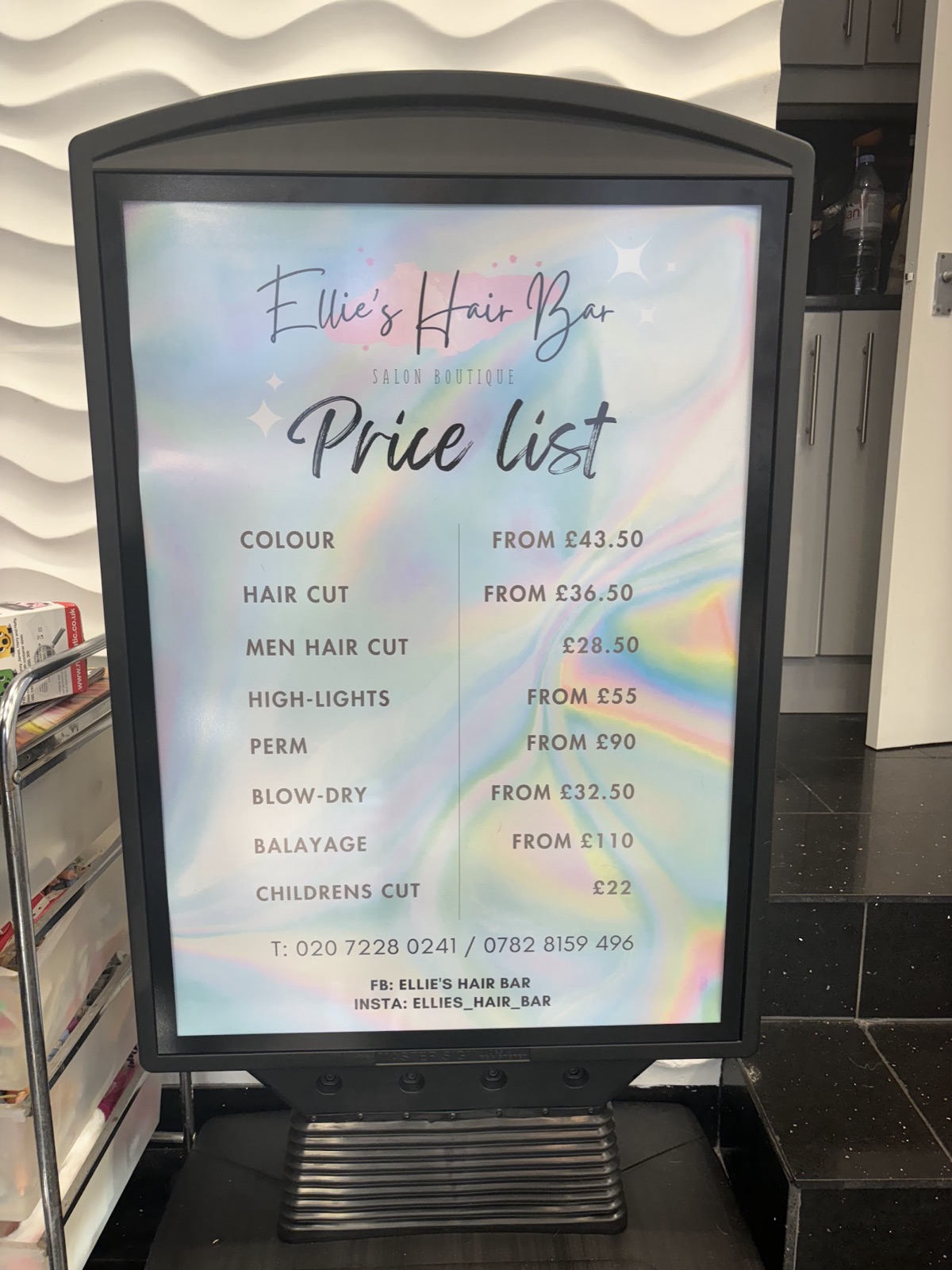 Ellie’s Hair bar in Battersea London